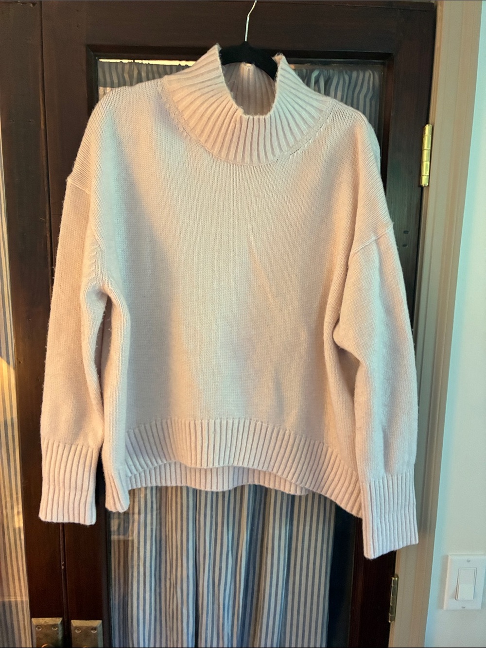 H&M Light Pink Mock Neck Sweater